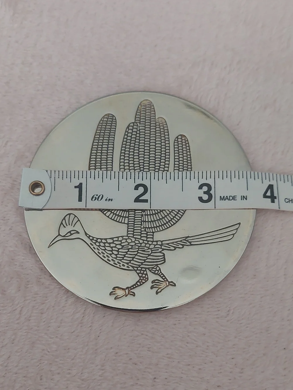 Silver-Toned Roadrunner/Cactus COASTER SETand HOLDER